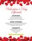Great Papers! Red Rose Petal Elegance Letterhead, for Invitations, Announcements and Personal Messages, Printer Friendly 8.5”x11”, 50 Pack